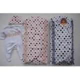 Комплект на выписку Цветной горошек (4 изделия)