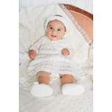 Платье нарядное кружевное с многоярусной юбкой плиссе 610.43